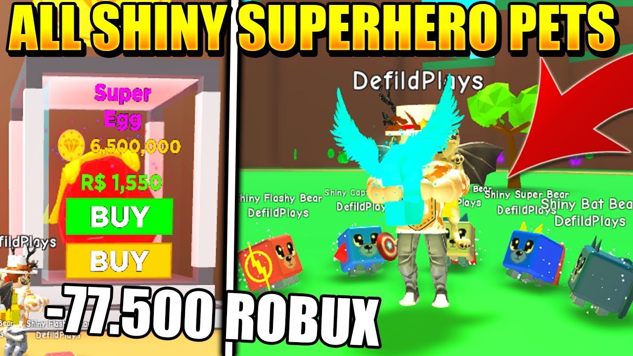 ALL SHINY SUPERHERO PETS IN SIMULATOR!! Roblox *SUPER OP* YouTube