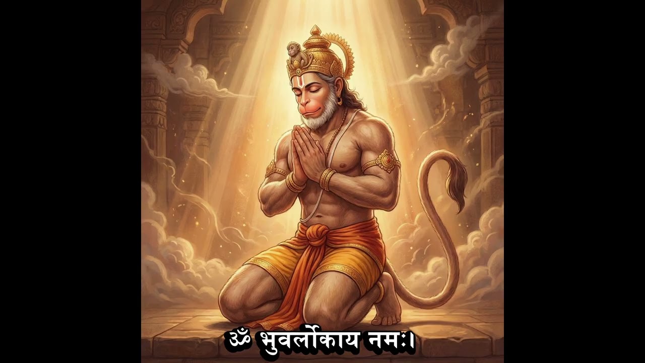 ॐ भुवर्लोकाय नमः | 1 Hour Hanuman Mantra Chant | Divine Protection & Strength