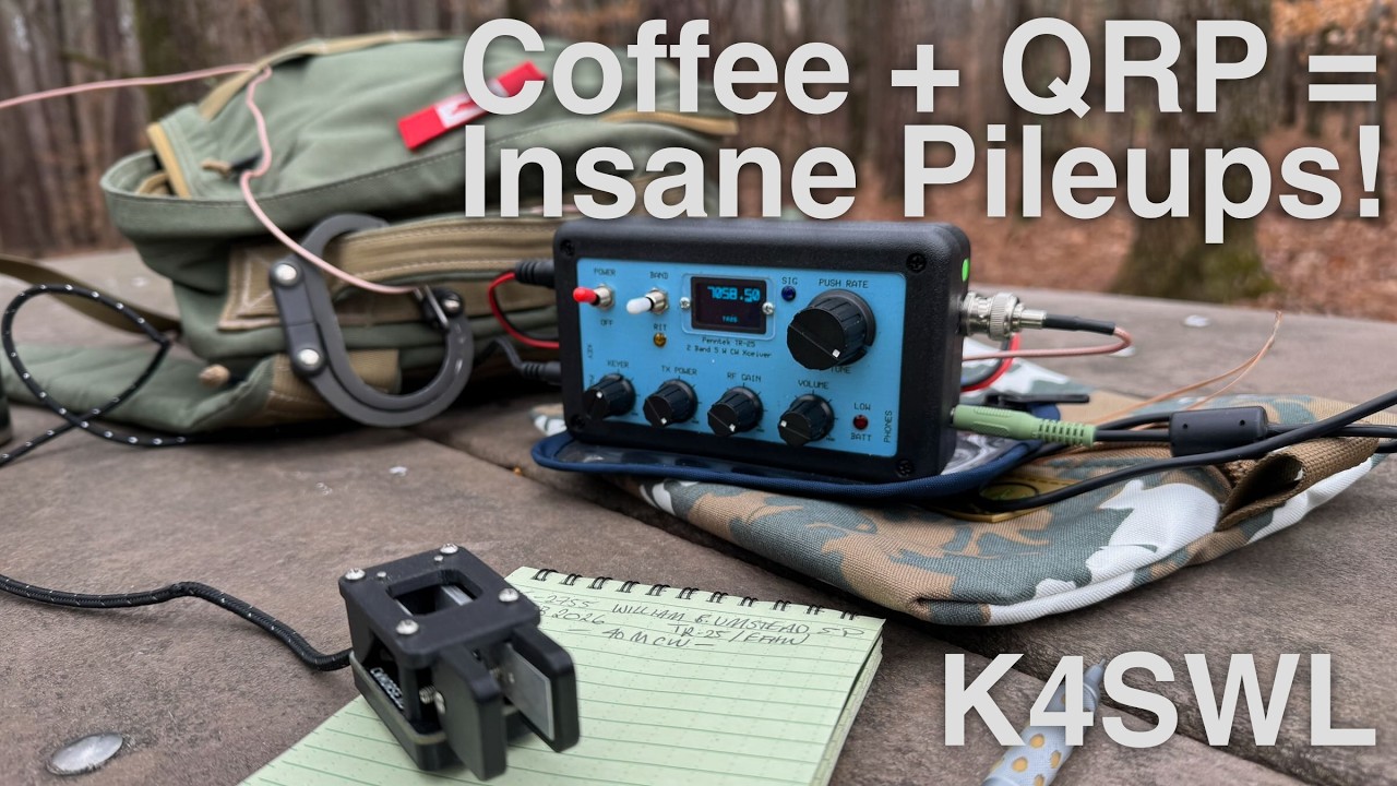 Coffee-Fueled QRP 40m Pileup Insanity! (My Penntek TR-25 Field Test)