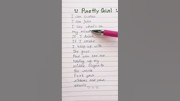 Thumbnail of English songs with lyrics ~~Pretty Girl 😍~ Maggie lindemann #youtubeshorts #shortsvideo #shorts
