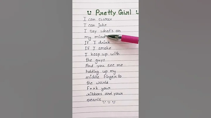 English songs with lyrics ~~Pretty Girl 😍~ Maggie lindemann #youtubeshorts #shortsvideo #shorts