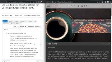 AWS Academy Cloud Developing Lab 9.2:  Implementing CloudFront for Caching and Application Security
