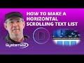 Divi Theme How To Make A Horizontal Scrolling Text List 👍👍👍