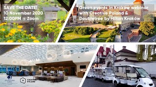 Green events in Krakow webinar by Creative Poland DMC & DoubleTree by Hilton Krakow
