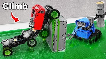 LEGO Car vs Slime and Robot Wall-E: Destruction Test | FM Lego Technic