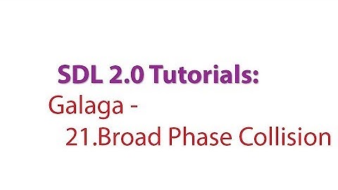 SDL 2.0 Tutorials: Galaga - 21. Implementing Broad Phase Collision for our Entities
