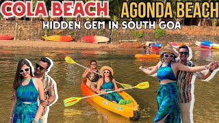 Best Beaches🏖 of South Goa | Cola Beach🏝| Agonda Beach🌊| Kayaking in Backwaters🛶|ऐसा गोवा नहीं देखा😱