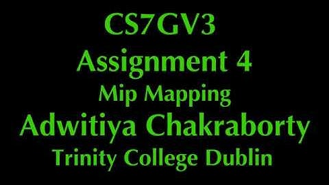 CS7GV3 Assignment 4 Mip mapping