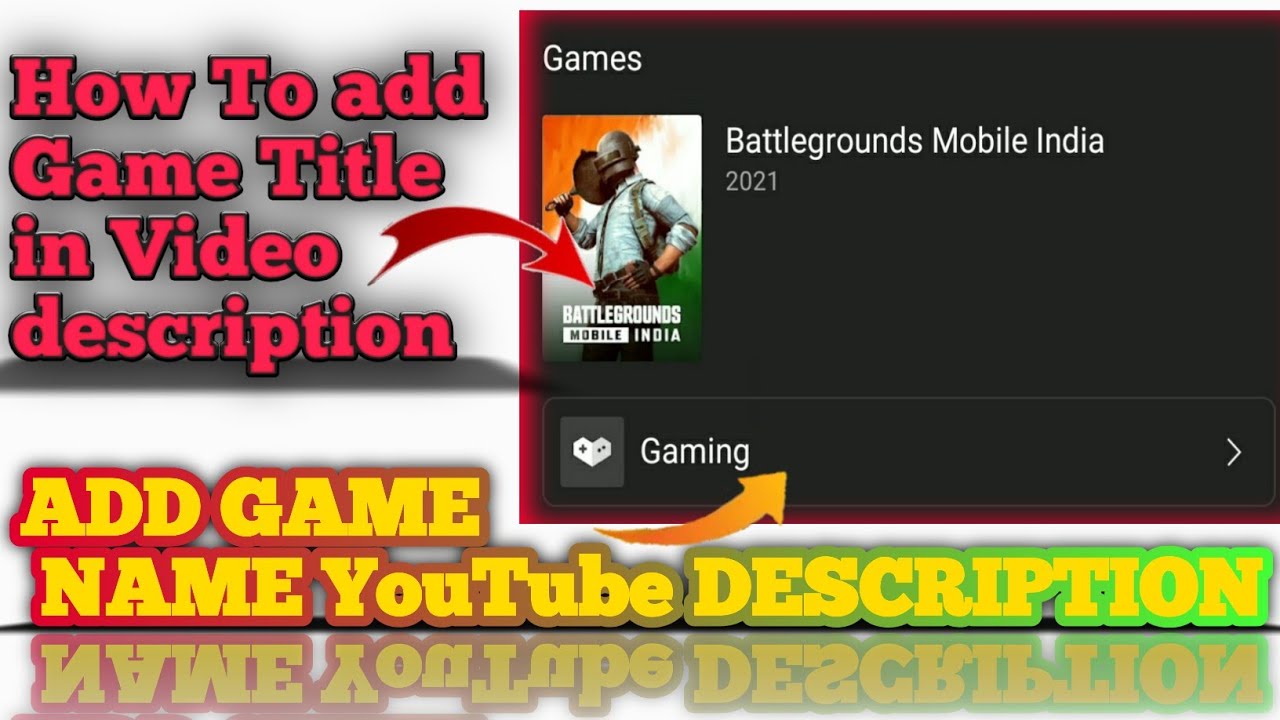 How To add Game Title in Video description, FreeFire and pubg,BGMI game  Titles add