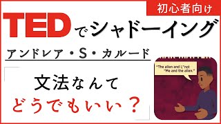 【TEDでシャドーイング】文法なんて、どうでもいい？ -- アンドレア・S・カルード