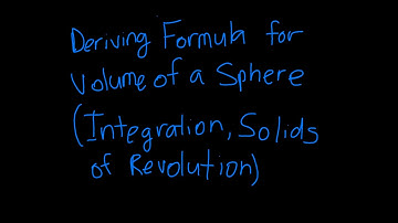 Deriving Sphere Volume Formula (Solids of Revolution, Integration)