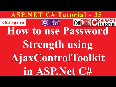 Asp.net C# Tutorial 35 - How to use Password Strength using AjaxControlToolkit in ASP.Net C#