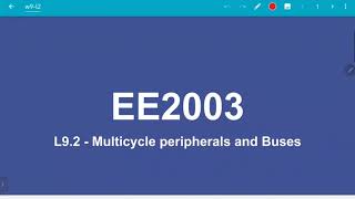 L9.2 - Multicycle peripherals and Buses