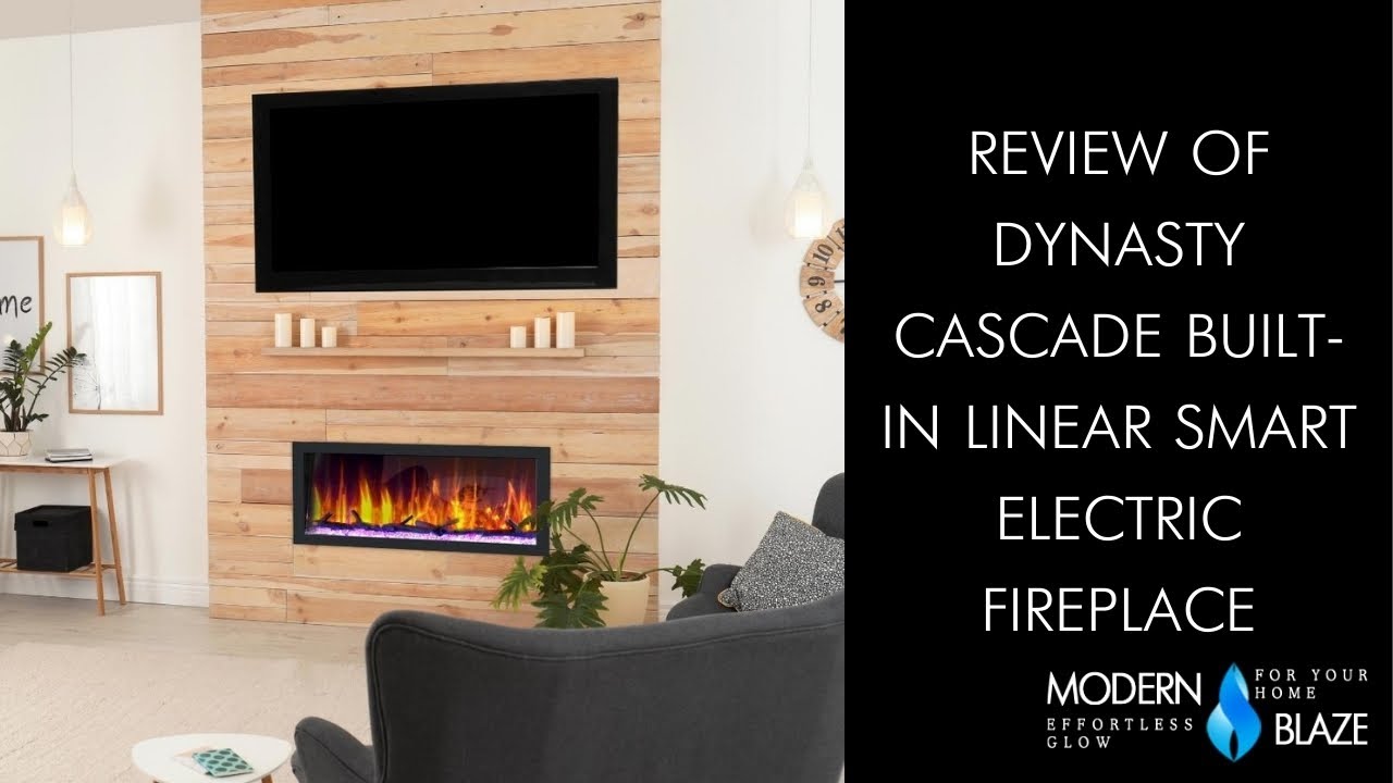 Dynasty Cascade Built-in Smart Electric Fireplace — Modern Blaze