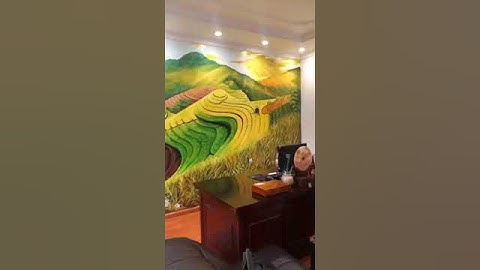 Vẽ tranh tường phong cảnh ruộng bậc thang tại Từ Liêm, Hà Nội – Vẽ tranh tường Hà Nội rẻ đẹp Zalo 07