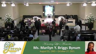Ms. Marilyn Y. Briggs Bynum- November 2, 2021 - Leevy's Funeral Home Livestream