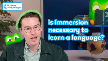 Dear Duolingo: Is immersion necessary to learn a language?