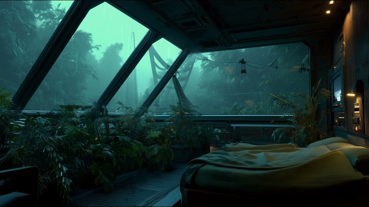 Echoes Through the Rain - Twin Peaks Sci Fi Ambience for Sleep and Focus 3 Hours