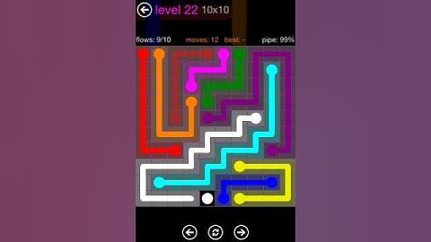 Flow Free 10x10 Level 22 walkthrough Purple Pack iPad
