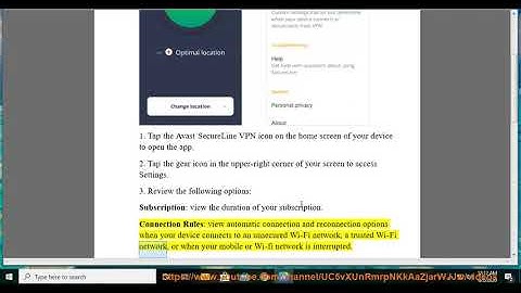 Adjust Avast SecureLine VPN settings on Android/iPhone