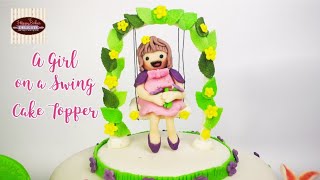 Girl on a Swing Cake Topper | A Decorating Tutorial
