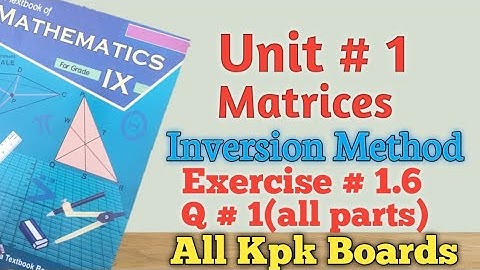 Exercise 1.6 Q.1(all parts), Class 9th Maths Kpk|| All kpk Boards.