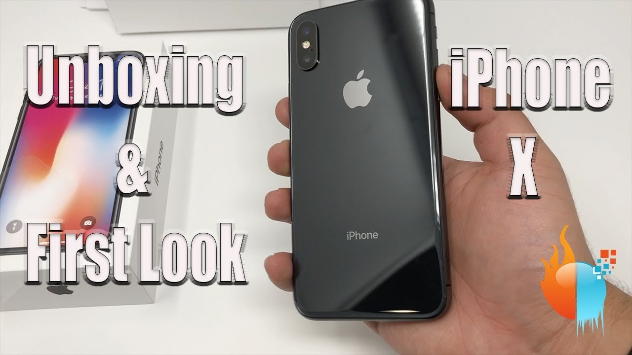 Apple iPhone X Space Gray Unboxing  First Look - YouTube