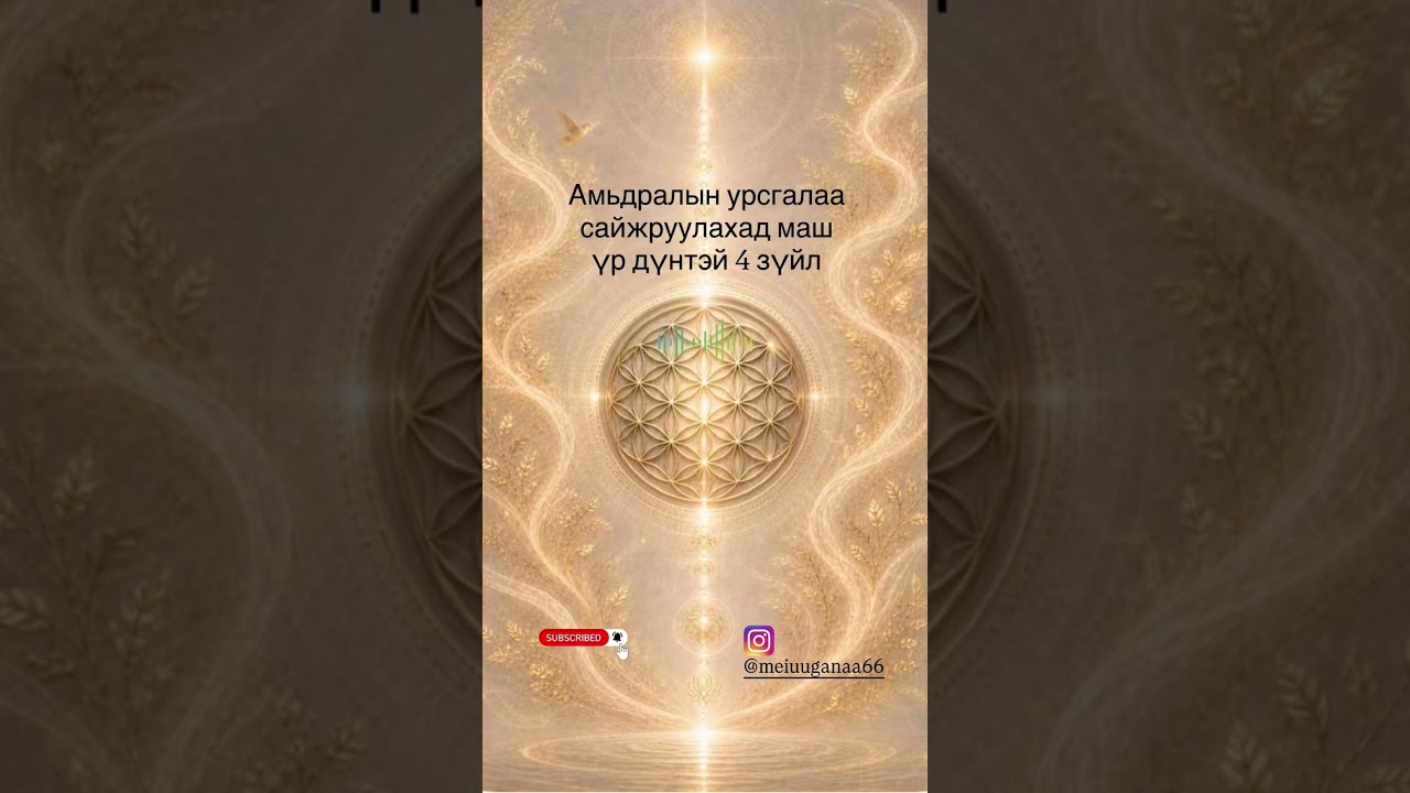 Амьдралын урсгалаа сайжруулах нь.