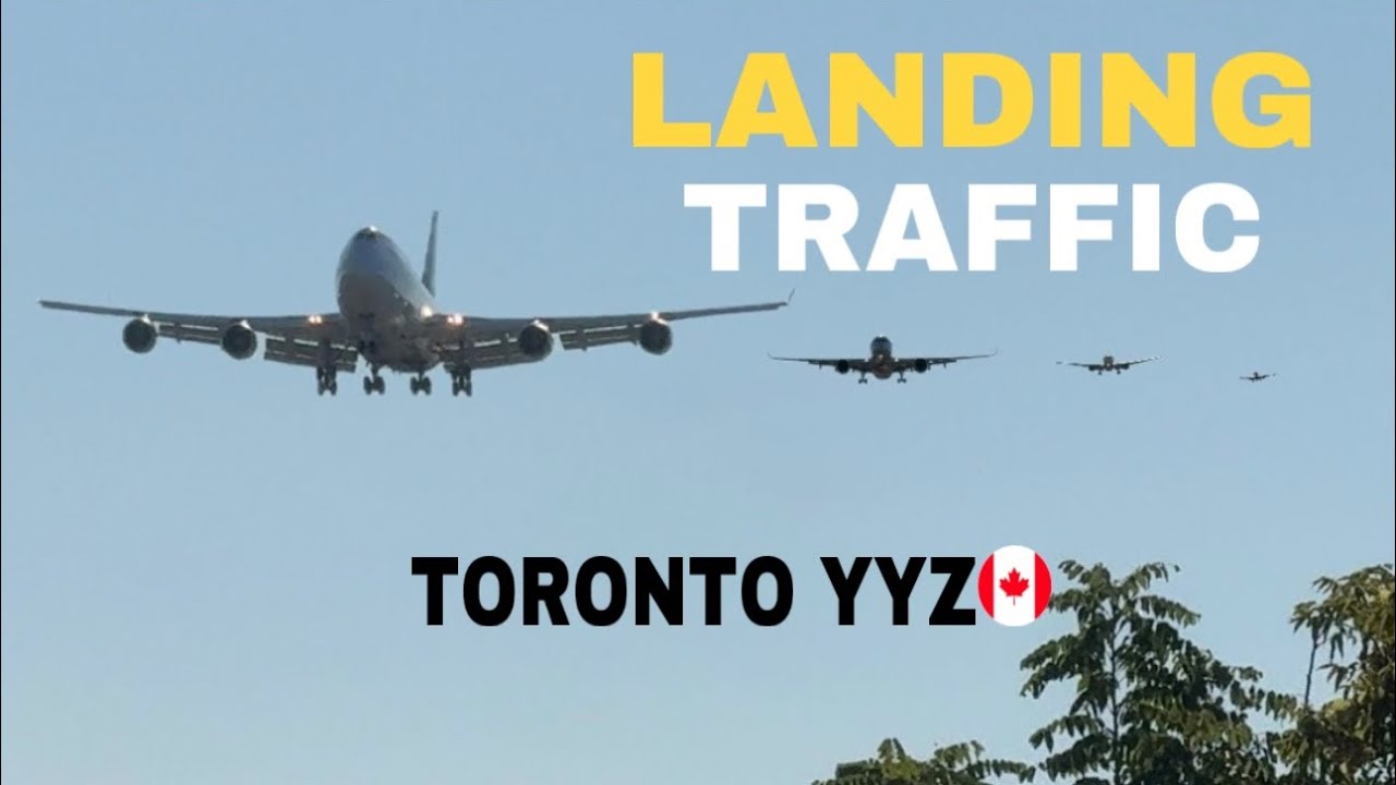 747 LEADS THE PACK! ✈️ Planes Line Up to Land at Toronto Pearson!