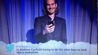 Andrew Garfield reads mean tweet