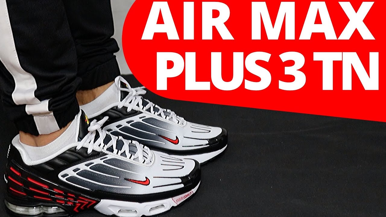 air max plus 3 black red white