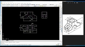 AUTOCAD: VẼ HÌNH CHIẾU ĐỨNG, CHIẾU BẰNG, CHIẾU CẠNH (T01)