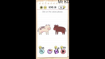 Click on the calves please . Level 28 brain test game solved!!!