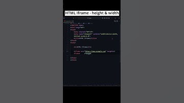 Perfect Sizing: HTML Iframe Height & Width! #htmlintroduction #codewithmayur