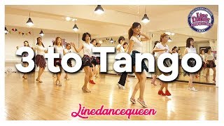 3 to Tango Line Dance (Intermediate) Raymond, Roy, José Demo l 라인댄스 Resimi