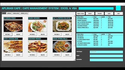 MEMBUAT APLIKASI CAFE MANAGEMENT SYSTEM  | FINAL PART | EXCEL & VBA TUTORIAL