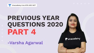 Computer Science Previous Year Questions 2020 part 4 | Varsha Agarwal | NTA UGC NET | Unacademy Live