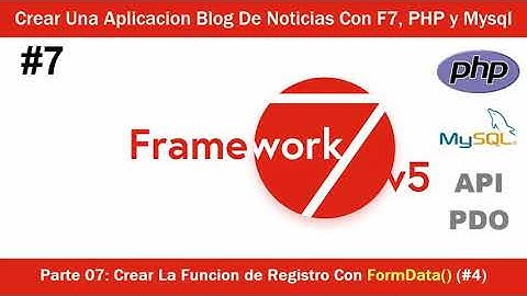 07 - función Registro de usuarios | Crear una app Blog de Noticias con #framework7 #php #MySql