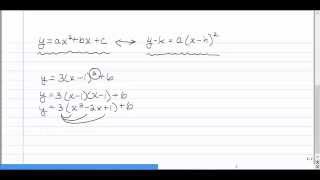 Quadratic functions: converting between forms