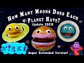 How many moons does each planet have meet the moons 2023 update super extended  nirks  space song