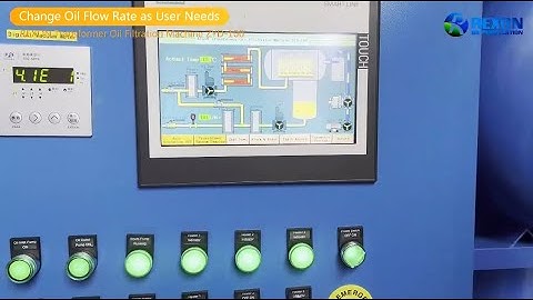 Change oil flow rate on machine PLC touch screen, AUTOMATIC transformer oil filtration machine