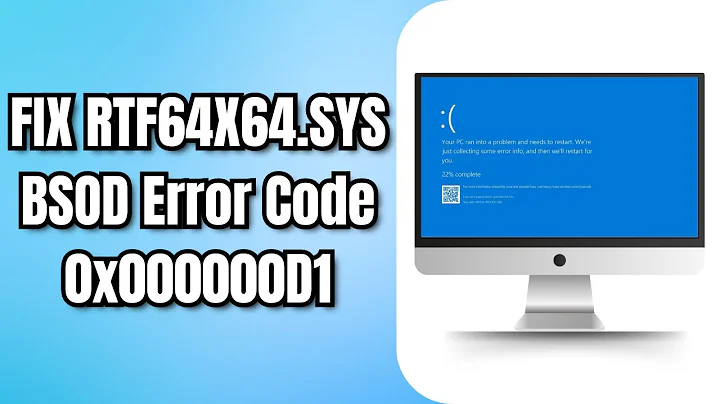 HOW to FIX RTF64X64.SYS BSOD Error Code 0x000000D1 in WINDOWS 11 or 10