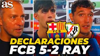 FULL MIXED ZONE FC BARCELONA 5 VS RAYO VALLECANO 2: MARC BERNAL, CHRISTENSEN, FLICK...