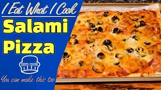Homemade Salami Pizza | How To Make Pizza | Pepperoni Pizza | IEWI COOK