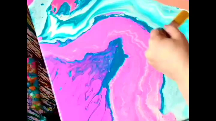 Time lapse of 'Candy' fluid painting by Louise Mead