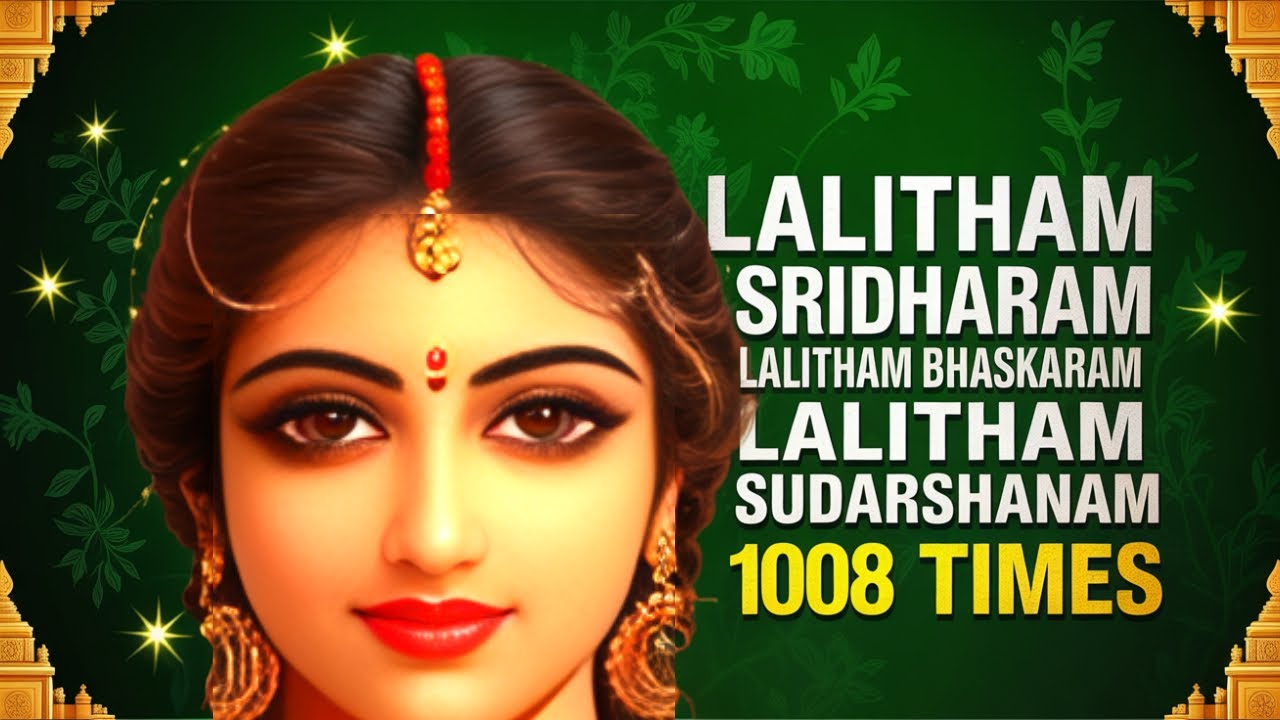 Lalitham Sridharam Lalitham Bhaskaram Lalitham Sudarshanam 1008 times