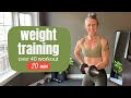 Weight training workout over 40 female 20min fb8