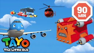 Tayo English Episodes | Meet Flying Friends! | Helicopter Air | Airplane Cargo | Tayo Episode Club
