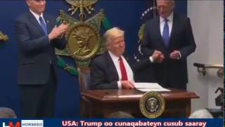 USA: Trump oo cunaqabateyn saaray IRAN