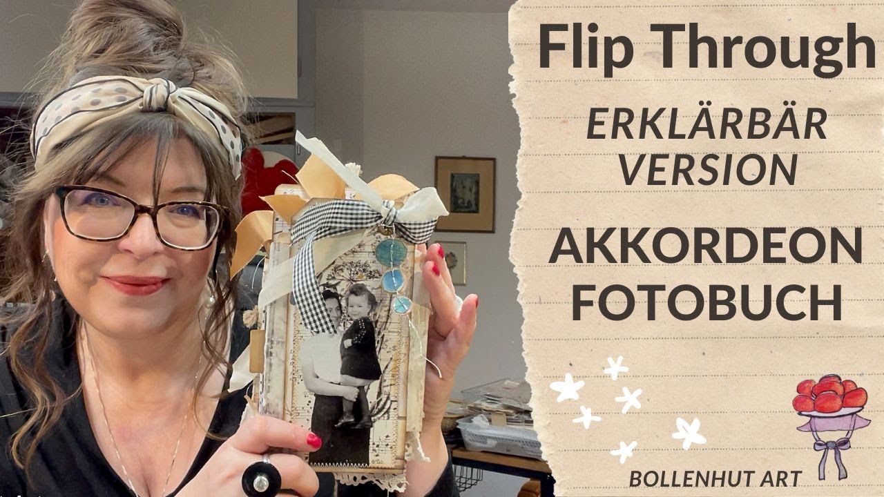 Akkordeon Junk Journal Flip Through ❤️  inspired by @SuzyHeinz ❤️ Bollenhut Art